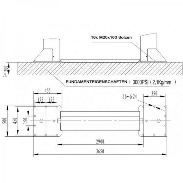 2-Säulen-Hebebühne hydraulisch UV 5,0 t, 400 V, H: 2,85 m RP-R-6150B2-285-400V